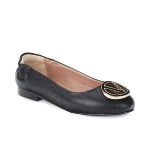 Valentino by mario valentino Calliope Monogram Leather Ballet Flats size us 6